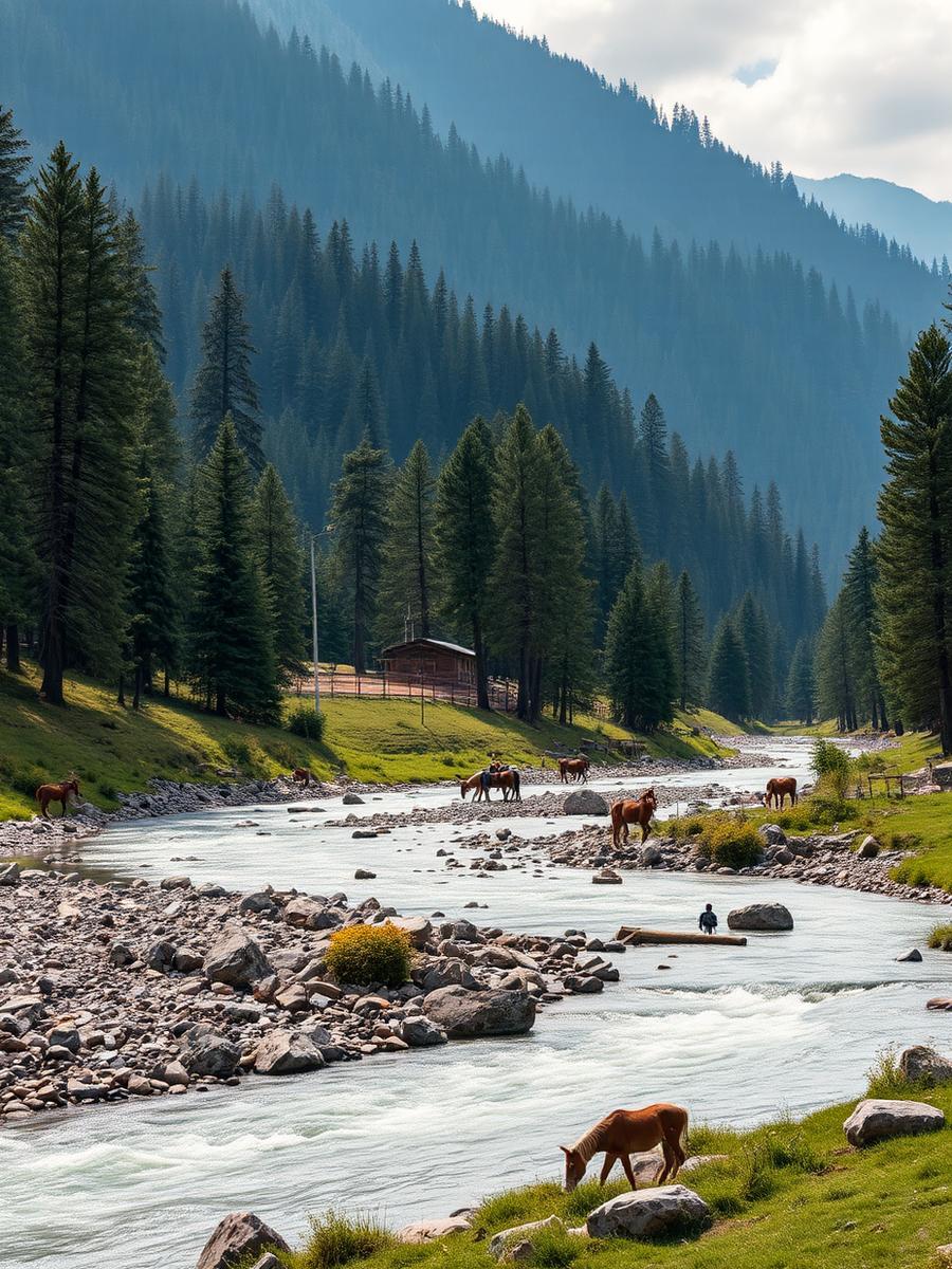 Pahalgam — The Lidder valley's riverside pine forests and mountain trails.