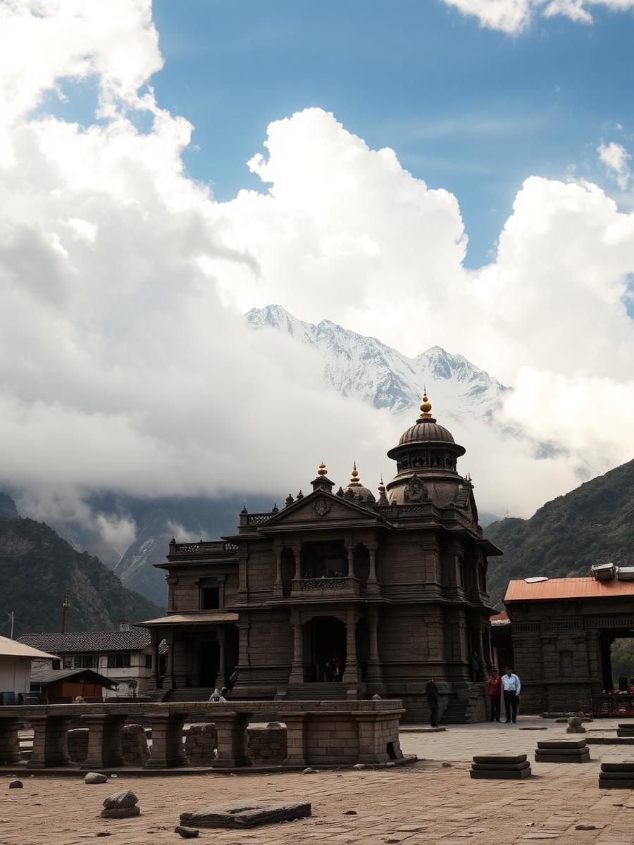 Kedarnath, Uttarakhand — Ancient Himalayan shrine set beneath glaciers and sheer snow walls.