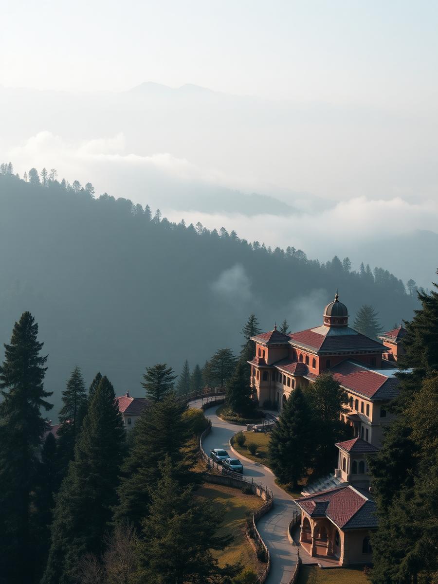 Mussoorie, Uttarakhand — The Queen of the Hills — colonial estates above a sea of cloud.