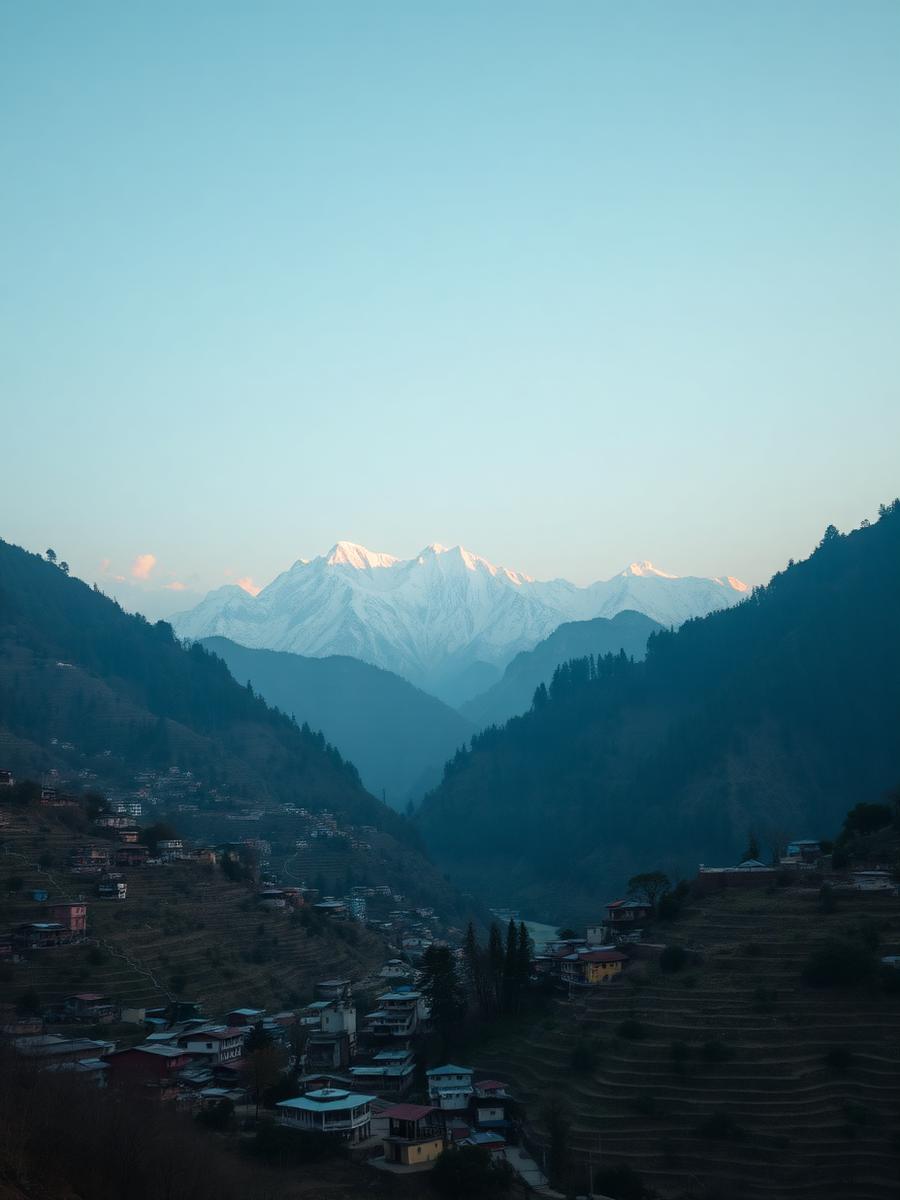 Pithoragarh, Uttarakhand — Little Kashmir — terraced valleys below the Panchachuli peaks.